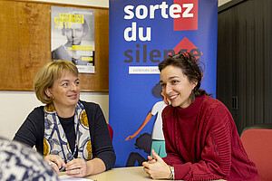 Isabelle Kraus, vice-présidente Egalité-Diversité, et Eve Ballorain, chargée de mission Egalité-Diversité