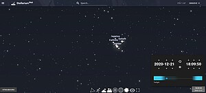Le site web Stellarium permet de s'entrainer à regarder le ciel. https://stellarium-web.org/