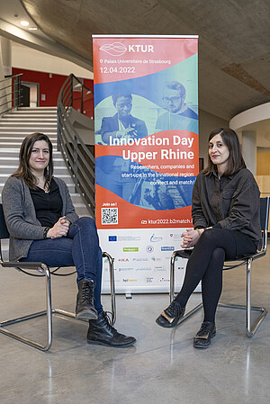 Audrey Leclerc et Alexandra Solom, managers du réseau Knowledge Transfer Upper Rhine (KTUR).